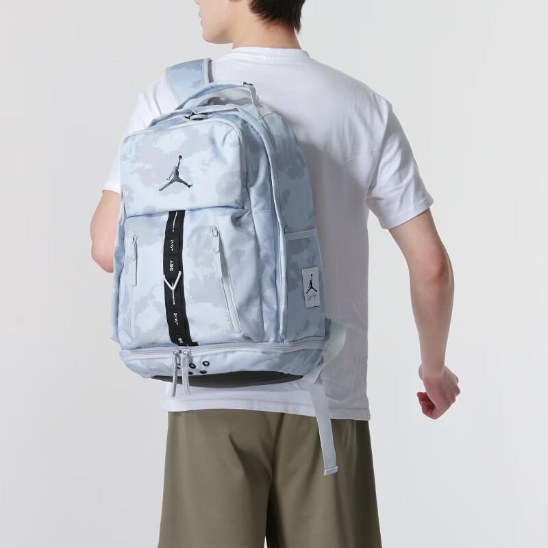 New Jordan Polyester Backpack Medium Size Unisex Light Blue JD2323006GS-001