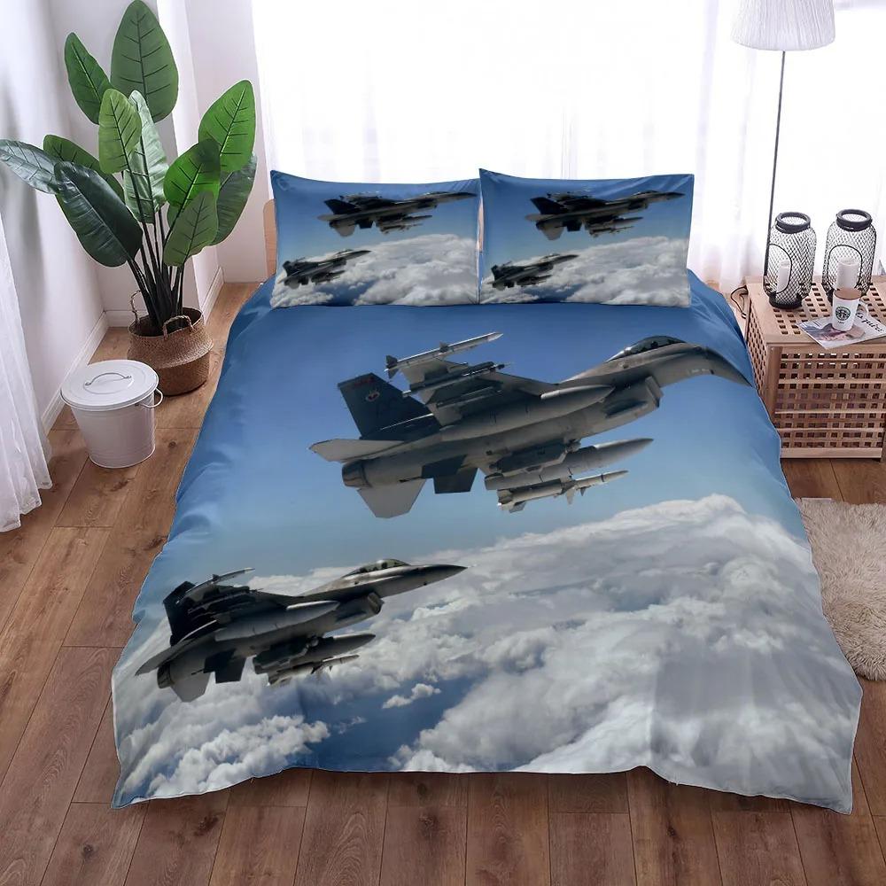 3D Печать Мировой Рейтинг Боевой Самолет Мягкий Комплект Пододеяльника UK Односпальный Двуспальный Quen US Twin Ful King-Размер Размерыd Размеры Кровать Полиэстер Удобный