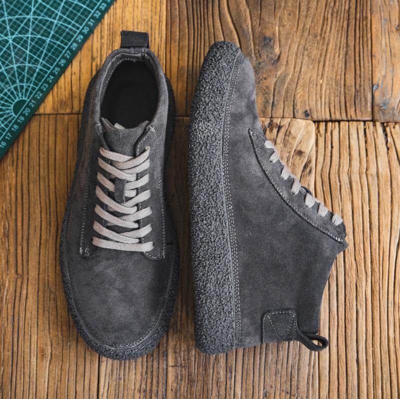 Classic Brand Men's Casual Shoes with Soft Soles Comfortable Sports Shoes Fashionable Winter Warmth Plush Men's Ankle Boots