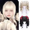 WTB синтетический парик женский милый свежий коготь клип глубокий двойной хвост прямые волосы парик с челкой рождественский косплей вечеринка парик