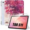 Coque + Verre Trempé Pour Samsung Galaxy Tab S11, Anti-Rayures Avec Porte-Stylet - Motif Arbre