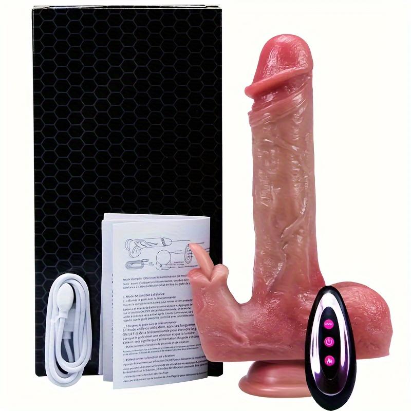 Реалистичные силиконовые дилдо-вибраторы, вибратор с 10 режимами толчковой вибрации, нагревом, вращением на 360°, облизыванием языка, стимуляцией точки G и клитора