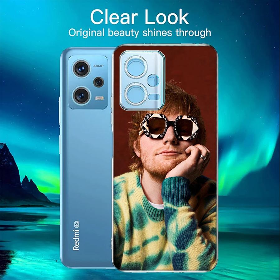 Чехол для телефона с изображением Эда Ширана для Redmi 12 13C 12C 15C 9 10 10C Note 13 Pro Plus 14 15 Pro 9T 9C 9A ТПУ Мягкий чехол Прозрачный чехол для телефона