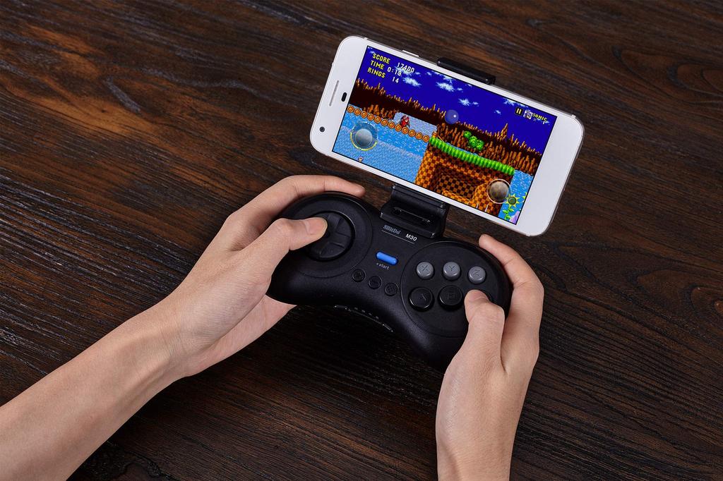 8Bitdo M30 Bluetooth Gaming Controller 6-Button Gamepad with Brooch for NS Switch, Windows, Android, macOS, Steam, and Respberry Pi