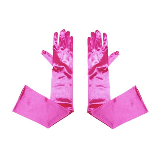 1 пара гладких атласных длинных перчаток, шелковистый материал, маскарадные перчатки, аксессуары для свадебного платья для фотосессии