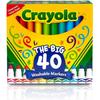 Смываемые маркеры Crayola Ultra Clean (40 карат), Цветные маркеры для детей, Набор маркеров для раскраски, Подарки в чулок для детей, Рождество и Праздники