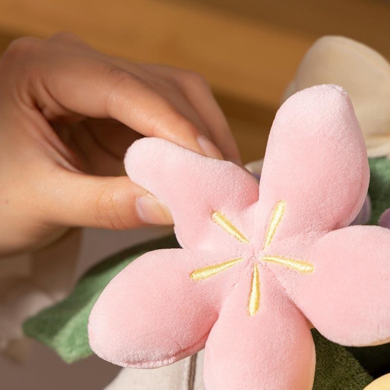 Handheld Plush Bouquet Doll Toy Fun Flower Gift For Girlfriend Birthday Soft Stuffed Animal Collectible For All Ages