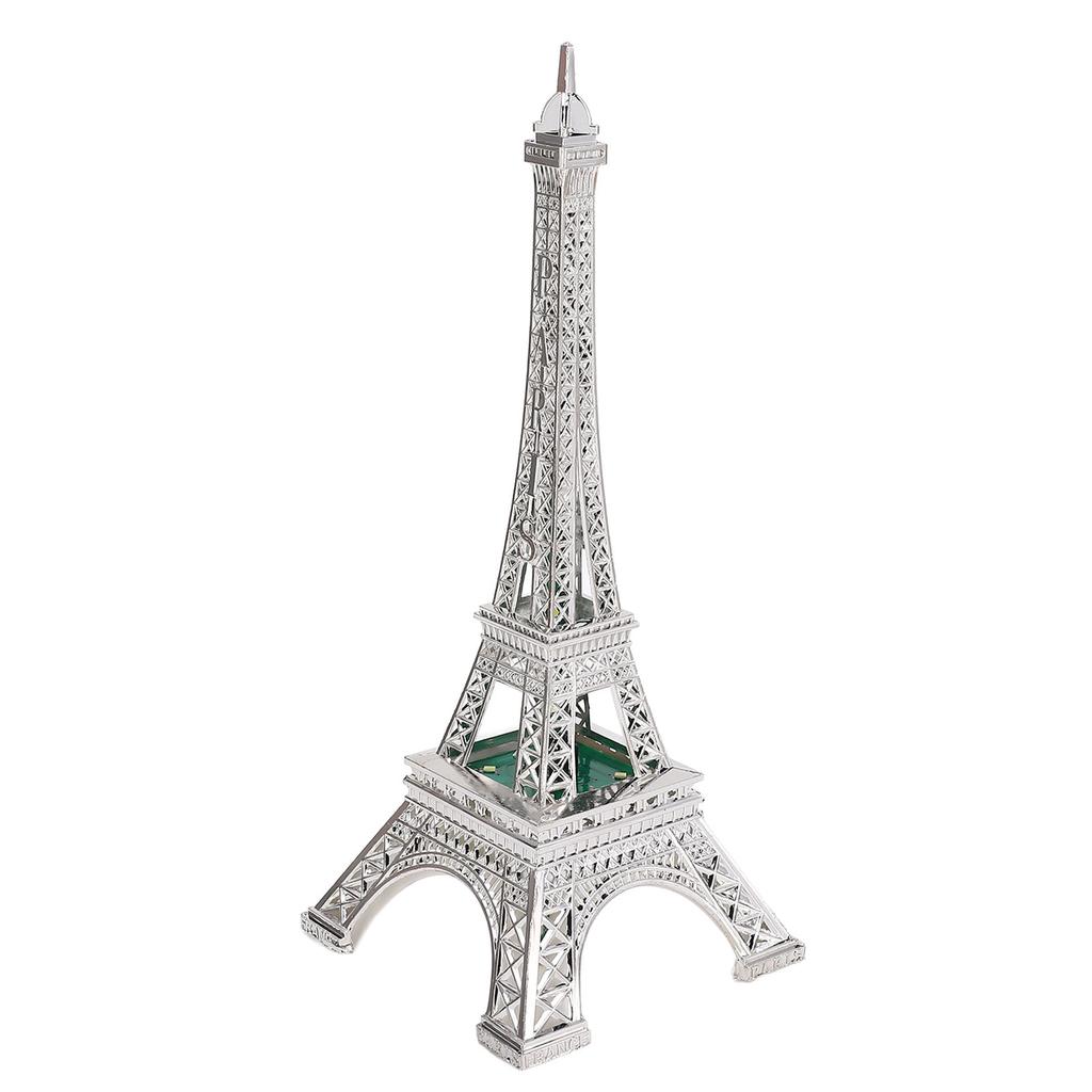 LED Tower Model Zinc Alloy Electroplating Exquisite Carving Light Up France Tower Ornament for Home Decor