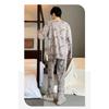 Pajamas Spring and Autumn Men's New Long Sleeve Outable Home Clothes Simple and Casual Large Set