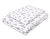Children's 2-piece cotton bedding set 120x90 cm - gray clouds