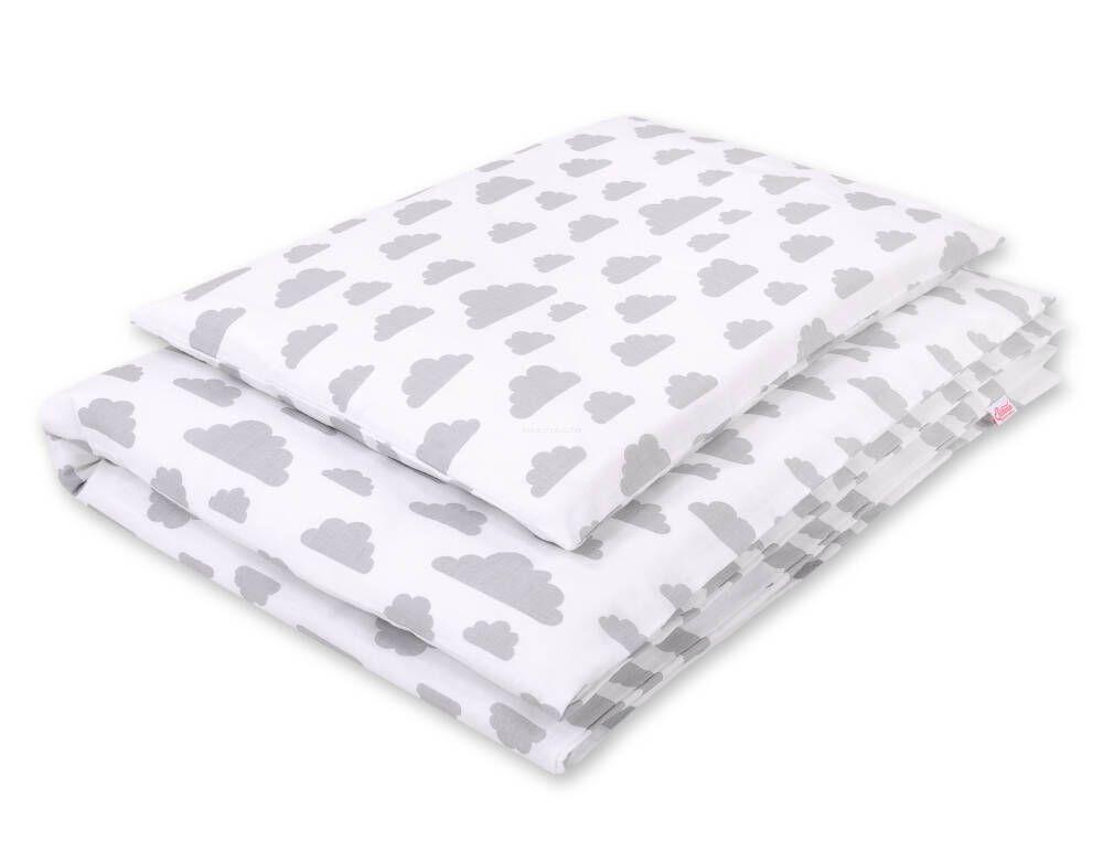 Children's 2-piece cotton bedding set 120x90 cm - gray clouds