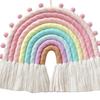 Rainbow Pendant Eye-catching Boho Styles Rainbow Hanging Ornament Cotton Rope Wall Pendant for Home Decoration