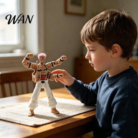 Anime Figurine for Collection 3D Printed Figure Statue with Movable Joints, Interchangeable Parts Plastic Action Desktop Decoration, Collectible Gifts