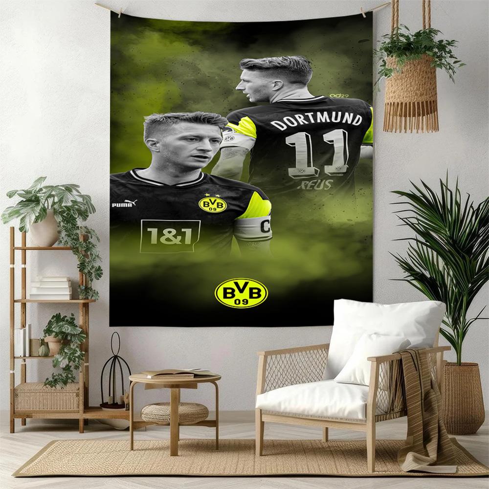 Borussia Dortmund Wall Decor Tapestry Art For Pet Memorial Birthdaywedding Party Backdrop Family Gift