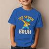 Boys Girls Six Seven Bruh Tshirt Number 6 7 Print Casual Daily Wear Tee Toddler 67 Cartoon Soft Cotton Tee Baby Boy Clothes