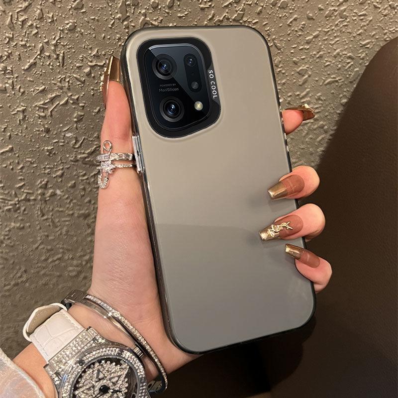 Чехол для телефона Oppo Find X5 OPPO PFFM10, CPH2307, матовый лазерный цветной бампер, защитный противоударный чехол