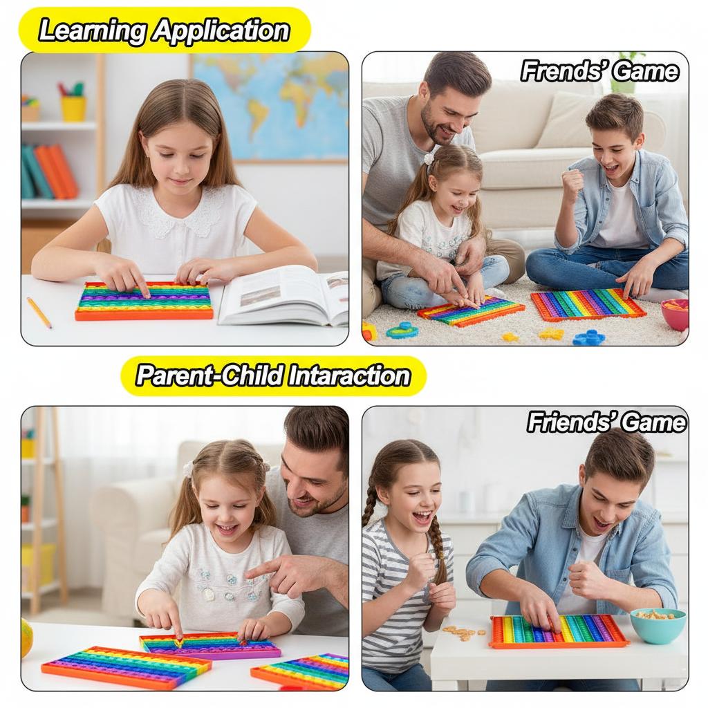 Односторонняя цифровая нажимная игрушка-пузырь для детей, обучающая, 12x12, таблица умножения, прямой угол, 20 см