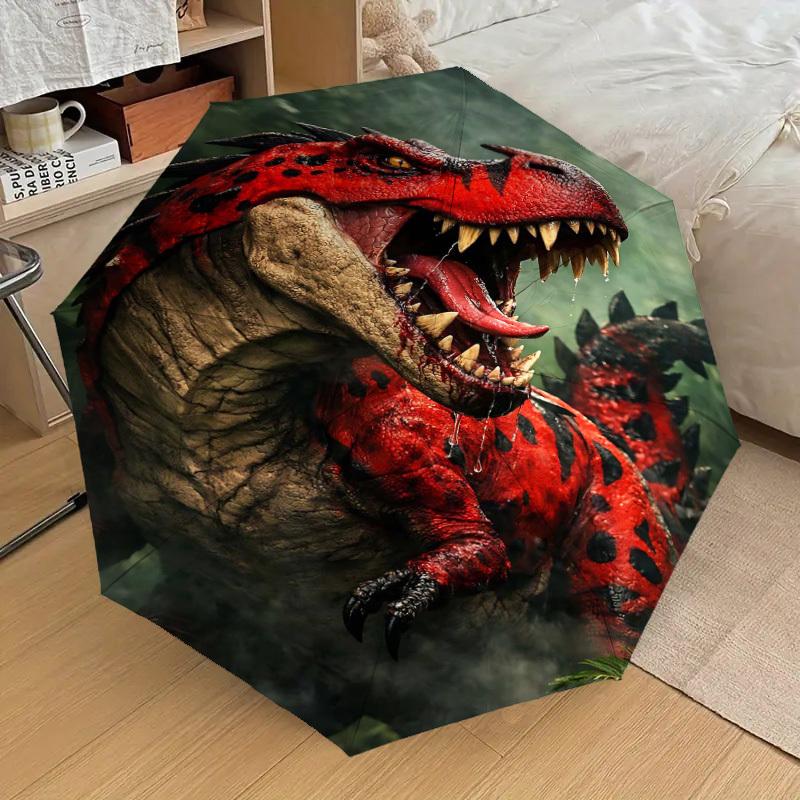 1PC Dinosaur Prehistoric Umbrella-8-Rib Reinforced, Automatic Open, Lightweight & Durable, Fashion Accessory for Outdoor-D321