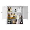 Bathroom Wall Cabinet, 2 Doors & Adjustable Shelf, Over the Toilet Storage Medicine Cabinet Wall Mounted, Hanging Organizer with Shelves & Open
