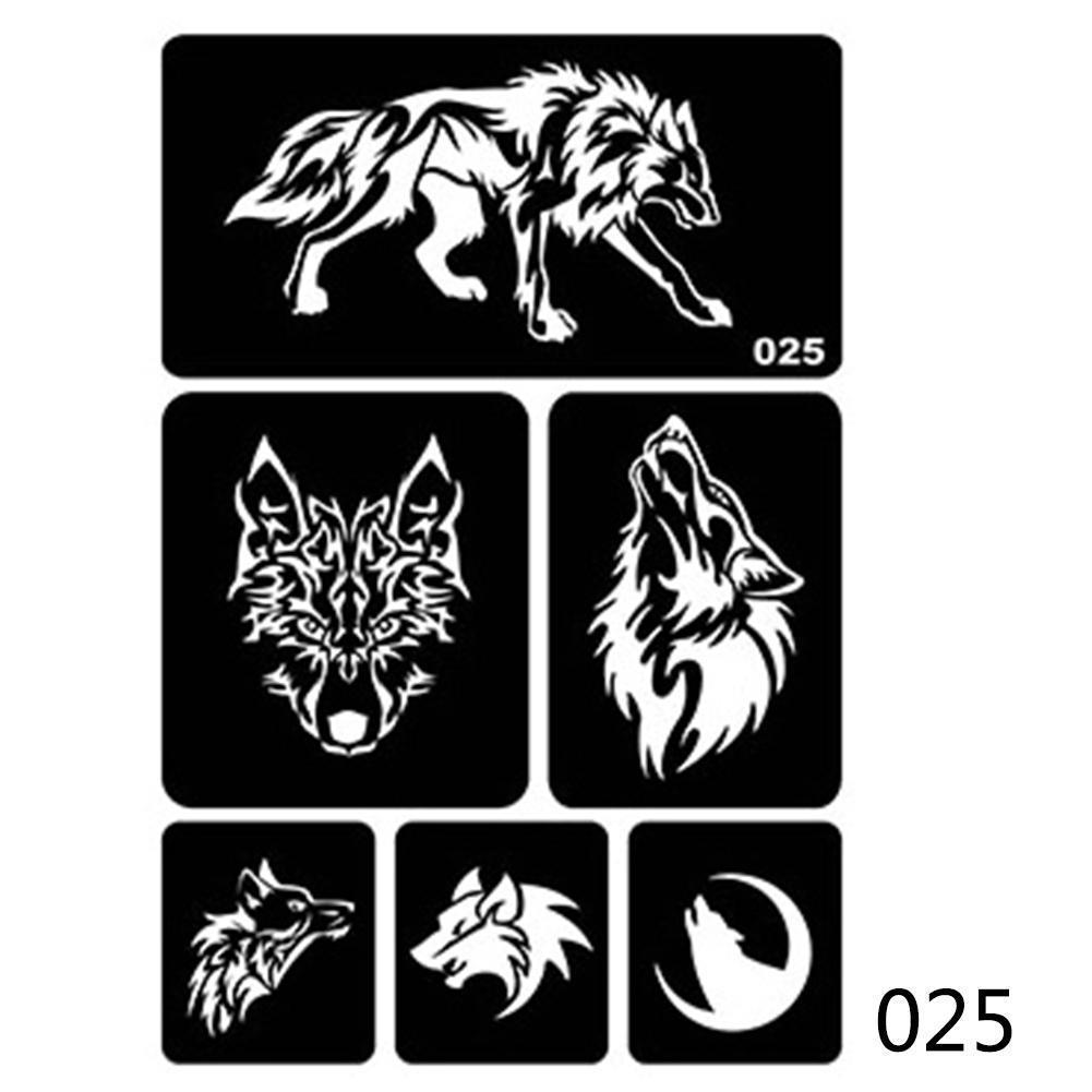 40 стилей, маленькие трафареты для татуировок с аэрографом для женщин и детей, шаблон для рисования, трафарет для татуировки хной для рисования, блестящие татуировки