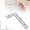 Stainless Steel 1.2mm L Shaped Ruler Dual Scale Multi Size Heavy Duty Woodworking Decoration Engineering