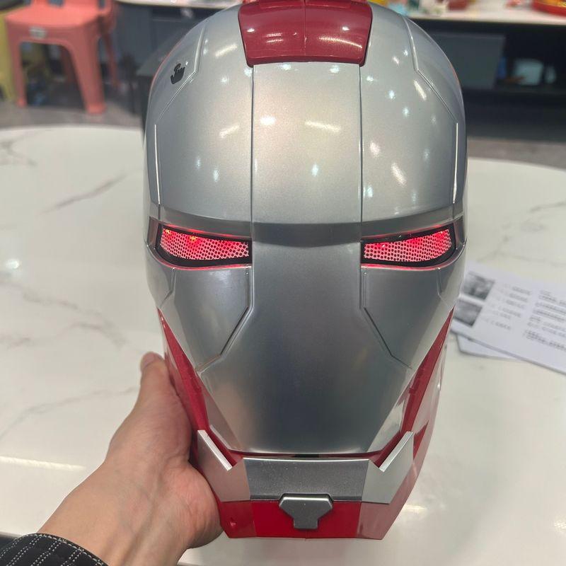 Iron Man Mask 1:1 Anime Peripheral Helmet Electric Wearable Automatic Opening And Closing Model Adult Helmet Toys Birthday Gifts