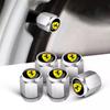 Alloy Car Tire Wheel Valve Caps Cover Metal Keychain Keyring For Ferrari F430 Stradale Roma 488 Spider SF90 LaFerrari Portofino WM5