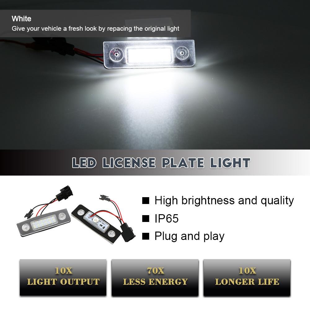 Светодиодный фонарь подсветки номерного знака для Skoda Octavia Canbus - Идеально подходит для новых запчастей для замены автомобиля