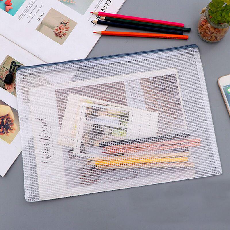 10 шт. сетчатый мешок на молнии сумка для документов водонепроницаемые папки на молнии A6/A5/A4/A3 школьные канцелярские принадлежности пенал сумки для хранения