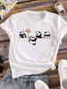 (Asian Size) Women watercolor trend cue 90s Clothing Casual Tees Top Short Sleeve T Shirt tee Fashion Print Ladies Female Graphic T-shirts