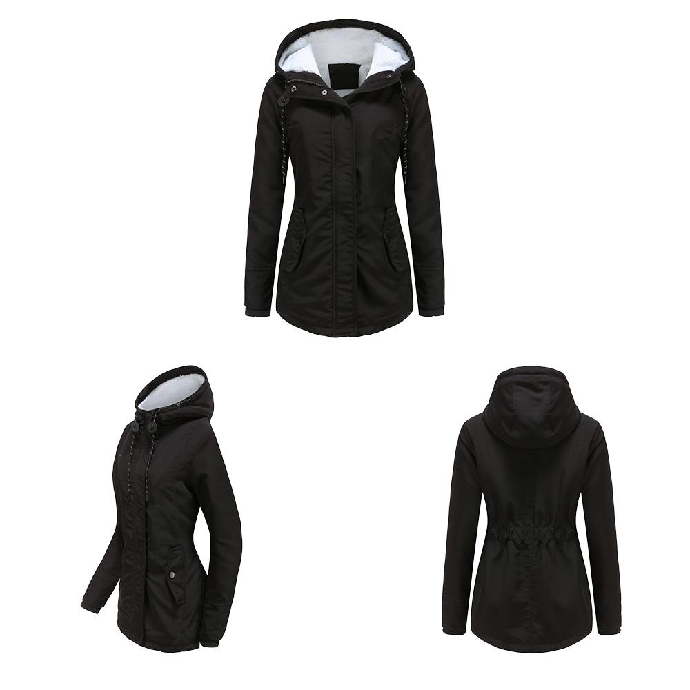 Женская зимняя теплая водонепроницаемая куртка-пуховик с ветрозащитным капюшоном на флисовой подкладке, стеганая утолщенная парка, зимнее пальто, лыжная верхняя одежда для улицы, S-5XL, большие размеры, большие размеры