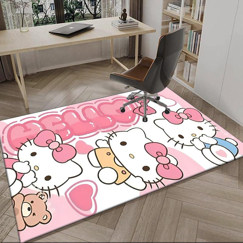 Pink Kitty Birthday Party Carpet, Kitchen Rugs, Yoga Mat, Non-Slip Mats, Rug for Bathroom, Living Room bedroom, Camping Rugs Christmas Gift
