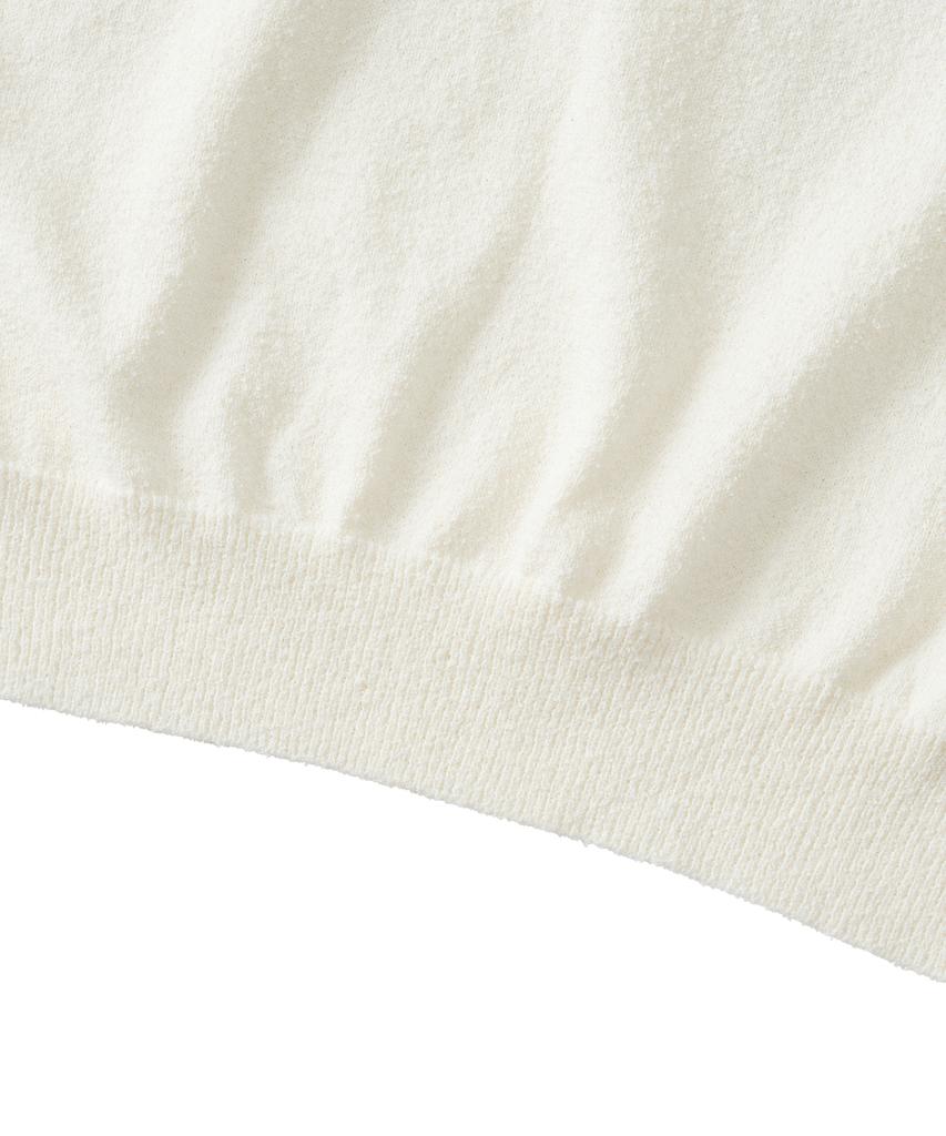 ANALOG MOOD Airy Cooling Round Short Sleeve Knit (Ivory)