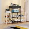 Simple Shoe Rack Detachable Non Woven Fabric Dual Color Shoe Shelf Multi-storey Organize Racks Home Floor Standing Shoes Rack