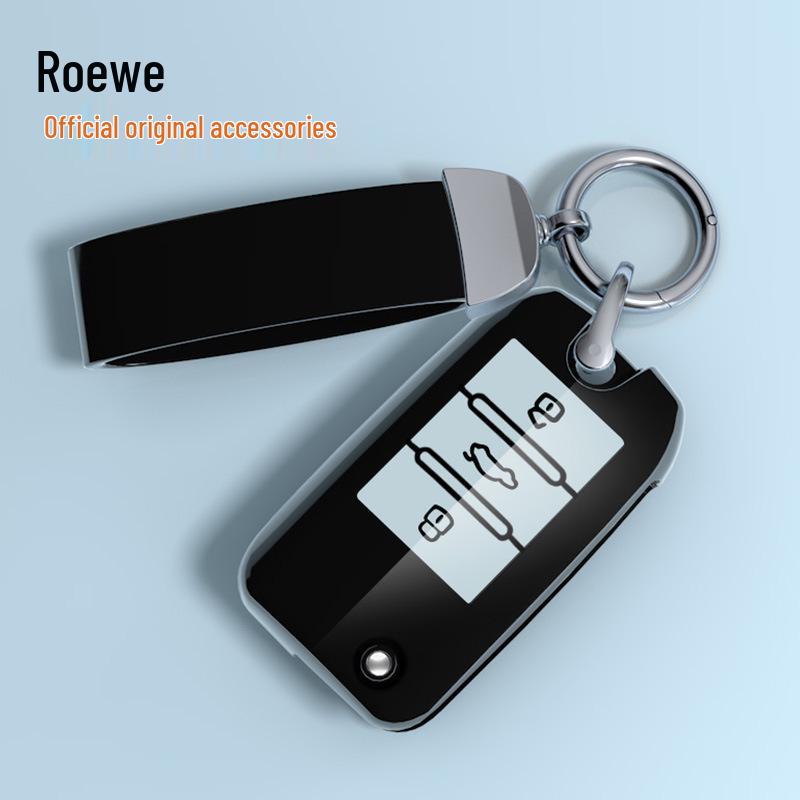 Roewe RX5 Plus Car Key Case with Full Wrap and Buckle for Men, Compatible with I6, Ei5, Clever, RX8, RX3 Models