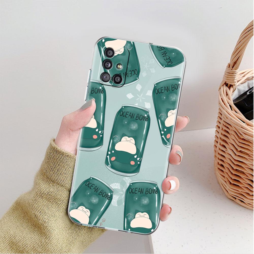 Аниме Прозрачный чехол Покемон для Samsung Galaxy A52 A12 A51 A32 A21s A71 A32 A22 50 A70 A31 A72 5G Чехол для телефона