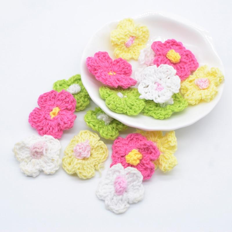 40 шт. 25 мм шерстяная цветочная аппликация для одежды «сделай сам», шляпа, обувь, принадлежности для рукоделия, принадлежности для шитья, нашивки, головные уборы, заколки для волос, аксессуары для декора