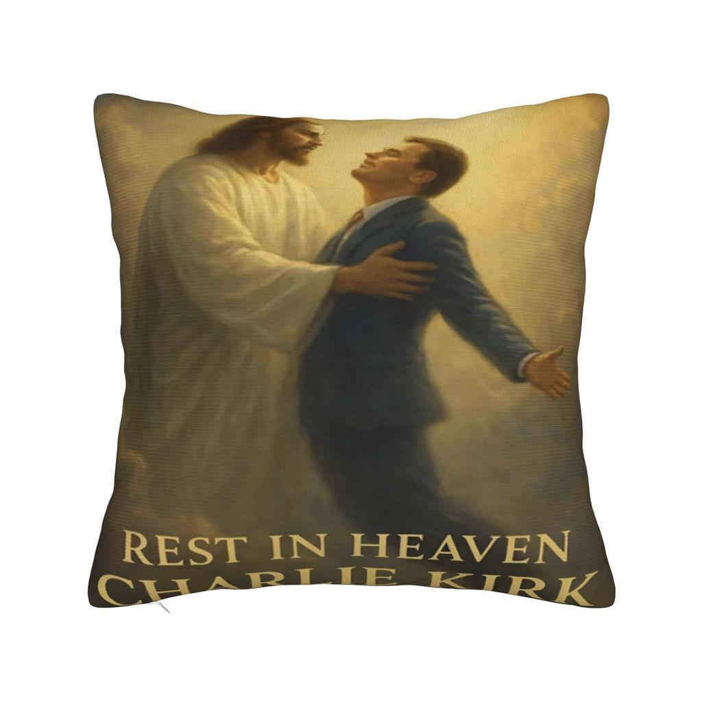 Trendy Sofa Charlie Kirk Angelic AdvocateDecorations Pillowcase Merch  Pillow Covers Square Multi Size