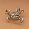 Funny Handmade Crab Small Statue Solid Antique Crab Ornaments Copper Craft Crab Miniatures Tea Pet