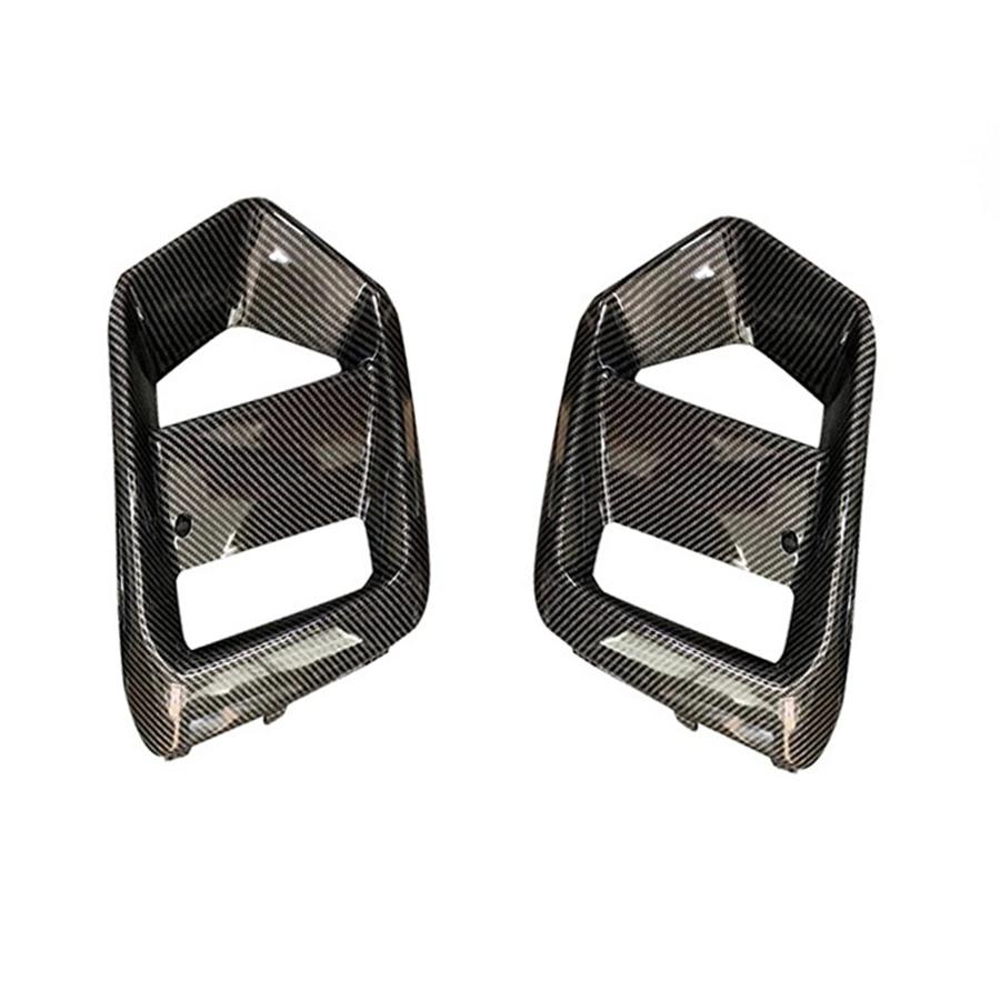 For 16-2018 Ford Focus RS Front Fog Light Frame Lamp Trim Carbon Fiber Color ×2