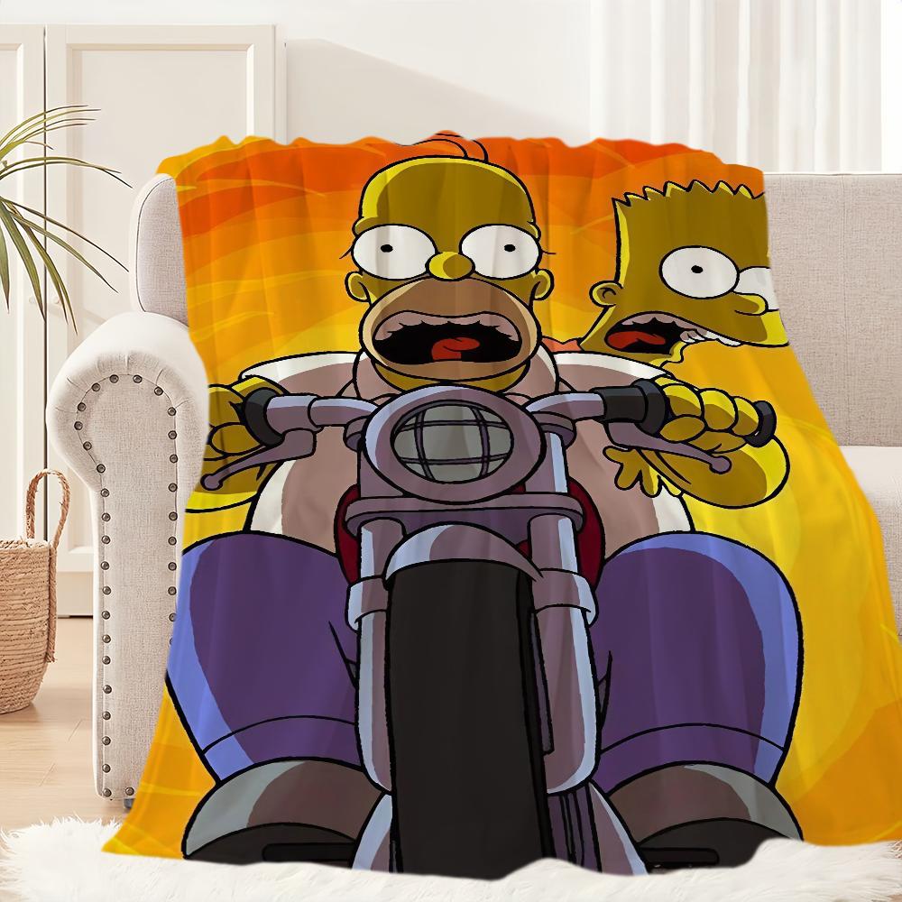 Смешное Мультяшное Одеяло The S-Simpsonss Одеяло для Дивана Дивана Путешествий Дома Пешего Туризма Пикника Постельное Белье Фланелевое Одеяло подарок на день рождения