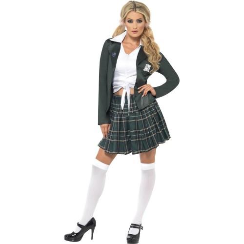 Smiffys Womens/Ladies Preppy School Girl Costume Set