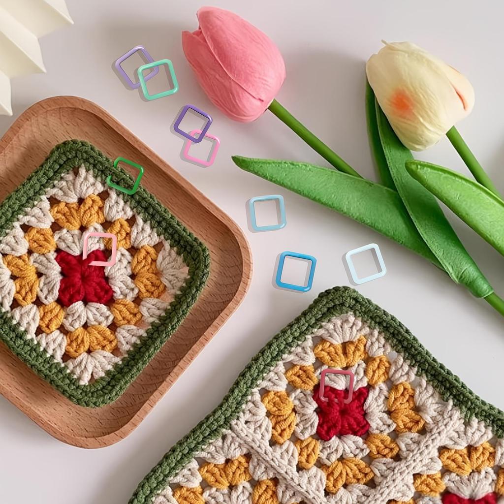 Hand-Knitted Anti-Unraveling Metal Safety Pin Stitch Markers for Knitting