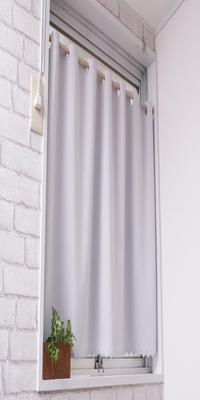 Магазин Кафе Шторы для Маленького Пламени Светопроницаемости Тепло Ширина 45см х Длина 120см [Ткань Нуноя] Окна, Огнестойкие, Блокирующие, 1, Изоляция, [Серо-белые,