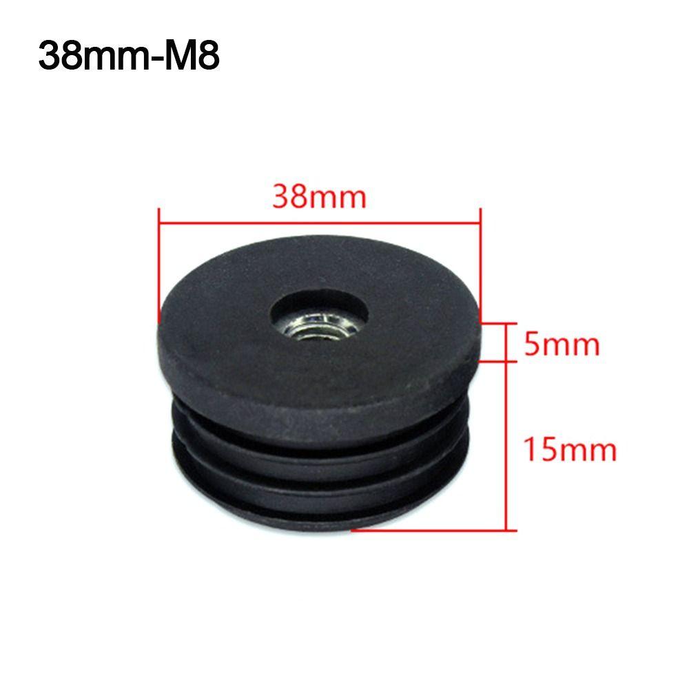 Plastic Pipe Inner Plug Black Furniture Adjustable Feet Dust Cover Nut Hole Plug Table Chair
