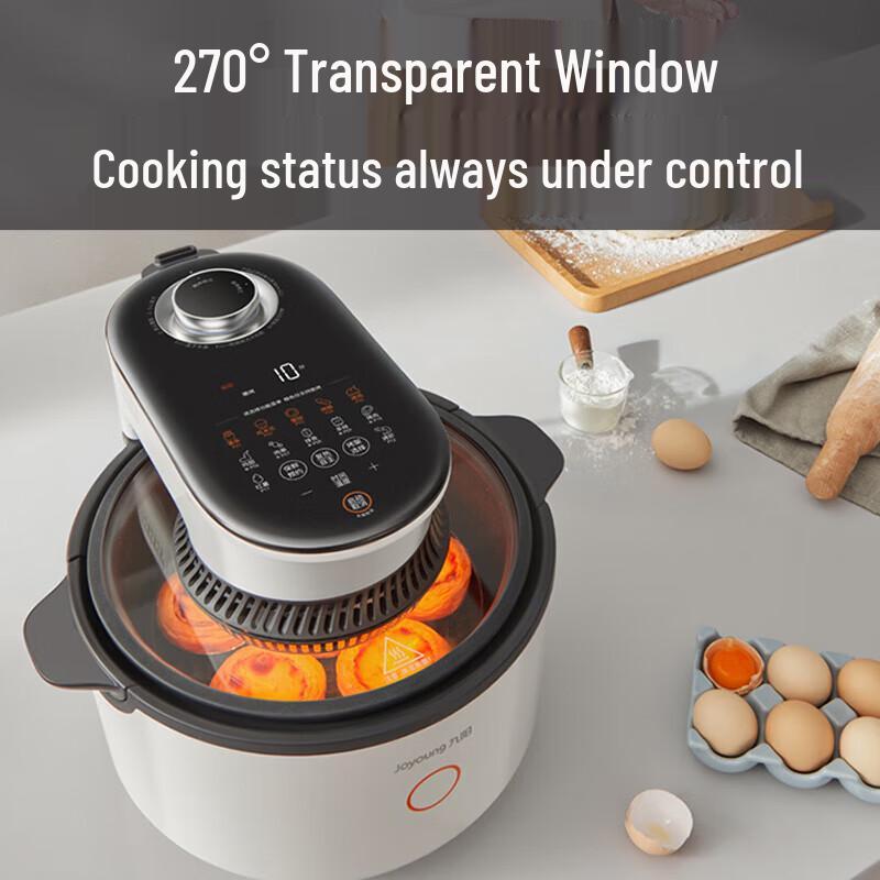 Joyoung KL70-V1Pro 7л Умная прозрачная аэрофритюрница с китайской вилкой (адаптер в комплекте)