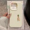 Чехол для телефона со полосками и рисунком веселой утки для iPhone 17 16 15 14 13 12 11 Pro Max XS XR X 16 Plus 16E 17E 17 Air, противоударный, мягкий