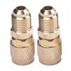 2x R32/R22/R410a быстроразъемный адаптер 5/16-SAE F на 1/4-SAE для кондиционеров