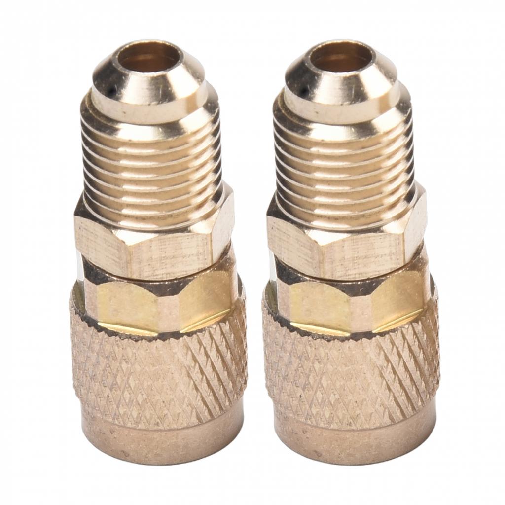 2x R32/R22/R410a быстроразъемный адаптер 5/16-SAE F на 1/4-SAE для кондиционеров