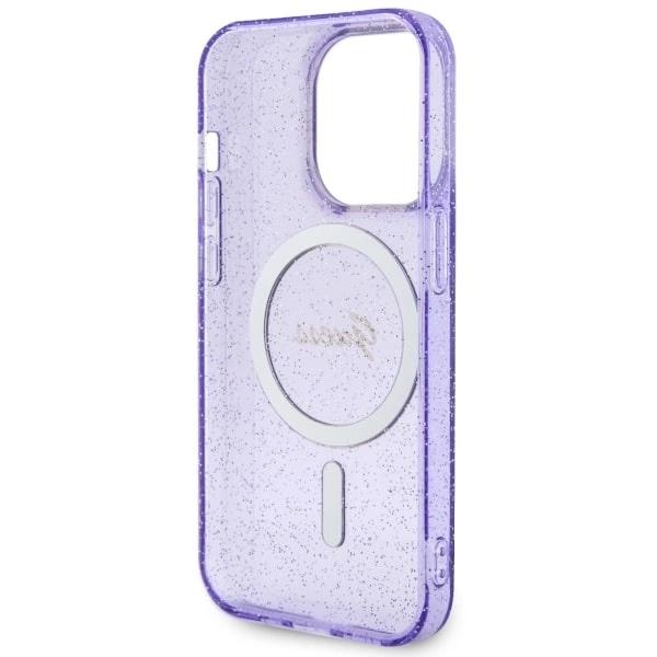 Etui Guess Guhmp14Lhcmcgu Na Iphone 14 Pro Purpurowy/Purple Hardcase Glitter Gold Magsafe